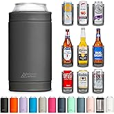 DUALIE 3 in 1 Insulated Can Cooler - 15+ Colors - Universal Size for 12 oz Cans, Slim Cans, and Bottles