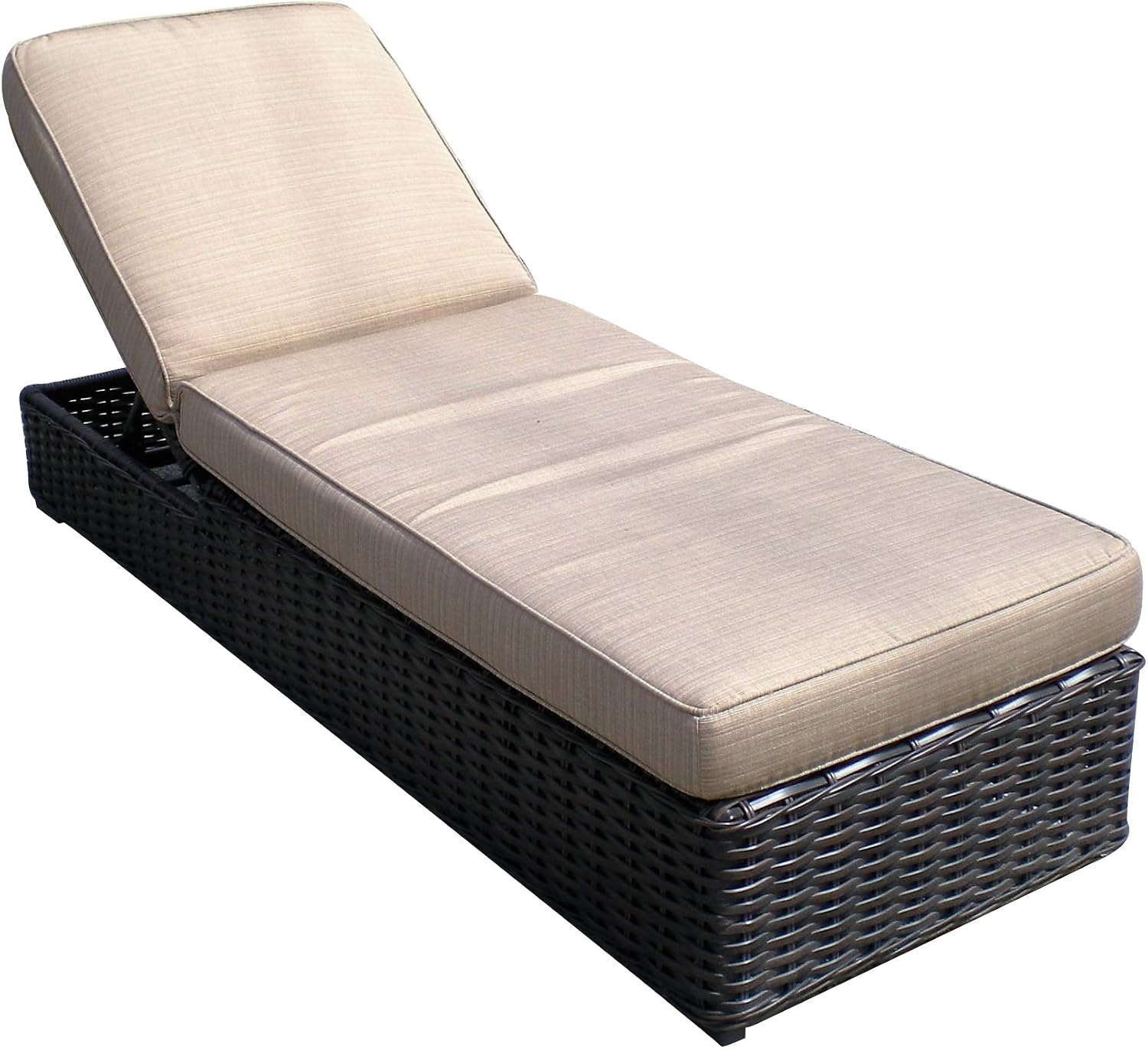 Amazon Com Teva Patio Santa Monica Wicker Rattan Patio Chaise Lounge With Sunbrella Fabric Kitchen Dining
