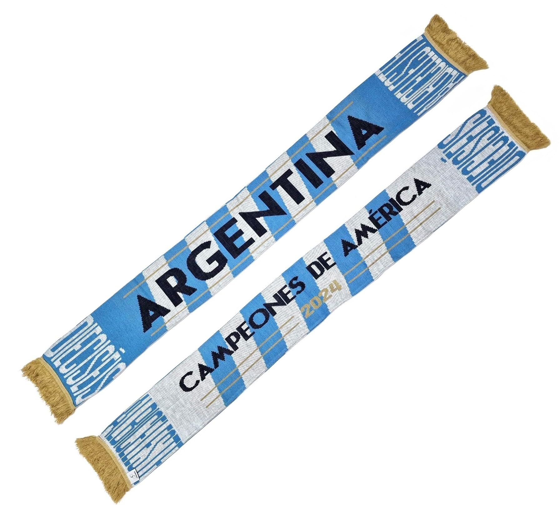 Euroscarves Argentina Soccer Knit Scarf (Campeones de América 2024), fits all