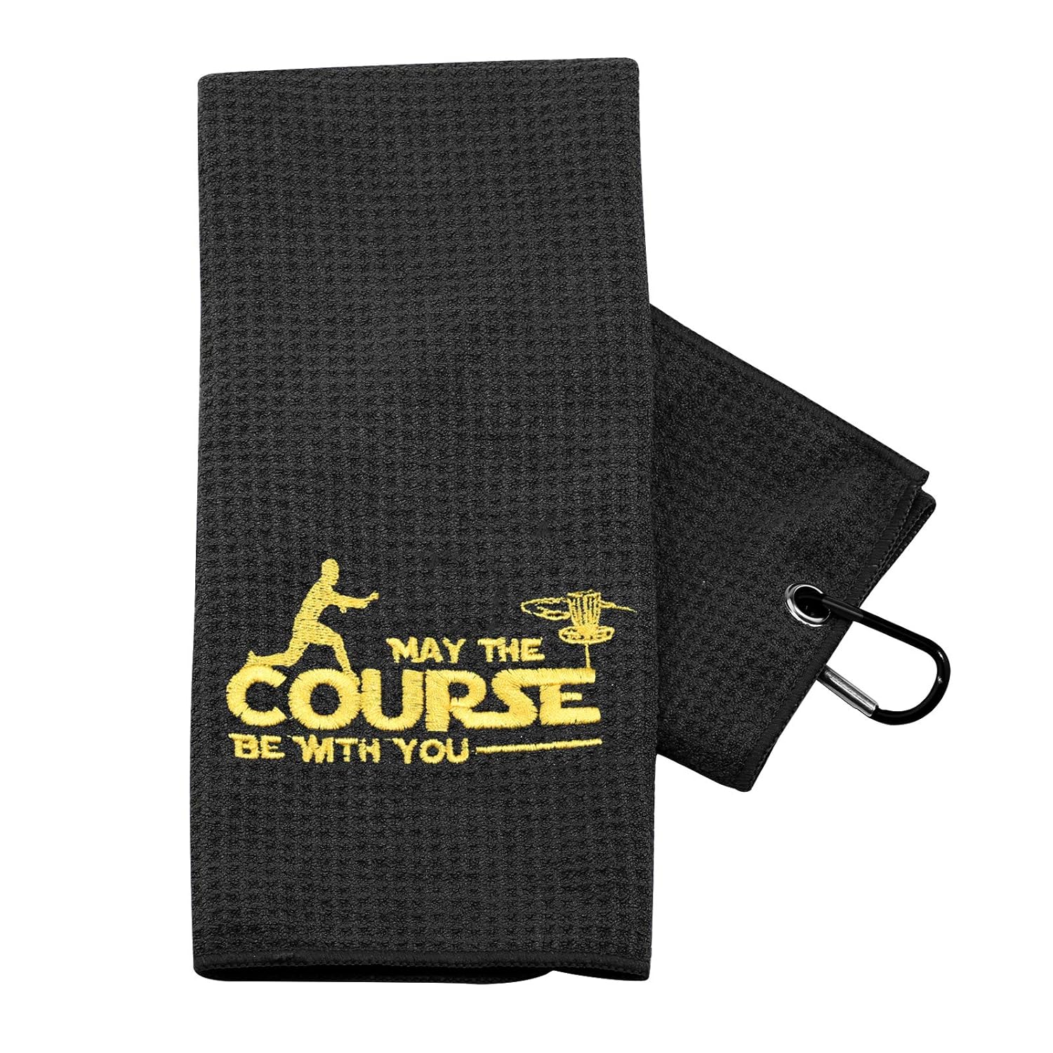 TSOTMO Disc Golf Towel Frolf Towel May The Course Be With You Frisbee