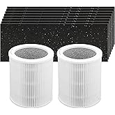 Breshair True HEPA Replacement Filter Compatible with Hunter HP450 and HP450UV Series Air Purifier, includes 2 H13 HEPA Filters and 8 Pre-Filters, Compare to Part# H-HF450-VP & H-PF400 (2-Pack)