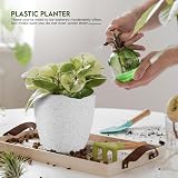 Utopia Home Spotty Grey Plastic Planters 5 Pack Multisize for Plants view 3