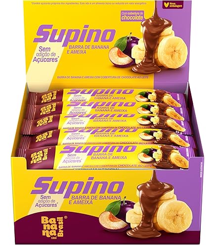 Banana Brasil - Barra De Frutas Supino Zero Banana Com Cobertura