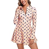 FAIRANCE Women Two Piece Rash Guard Sets UPF50+ Swim Dress with Shorts
