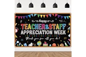 DDLP Teacher Appreciation Week Backdrop Banner Decorations Thank You Teachers and Staff Banner 2025 School Classroom Decorations