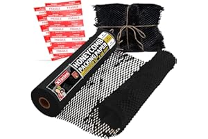 Black Honeycomb Packing Paper for Moving 12-Inch x 66-Feet Bubble Honeycomb Wrap, Honeycomb Wrapping Paper for Packing Cushion with 20 Fragile Stickers Packing Supplies by Xfasten