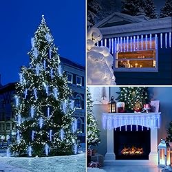 Icicle Lights Outdoor, 30Ft Meteor Shower Lights