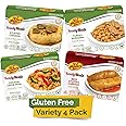 Kosher Mre Meat Meals Ready to Eat, Gluten Free Variety - Beef, Chicken, Turkey (4 Pack Bundle) - Prepared Entree Fully Cooked, Shelf Stable Microwave Dinner – Camping & Emergency Survival Food