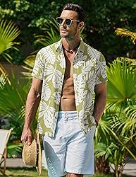 COOFANDY Mens Casual Button Down Shirts Hawaiian