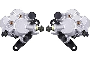 CNCMOTOK Front Right & Left Brake Caliper With Pads Compatible with YAMAHA Banshee 350 Grizzly 350 400 450 Big Bear 250 350 450 Blaster 200 Bruin 250 350 Raptor 350 660 Warrior 350 Bear Tracker 250