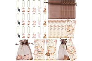 OSNIE Floral Woodland Animal Party Favors Include Keychains Organza Bags Thank You Kraft Tags Woodland Creatures Party Suppli