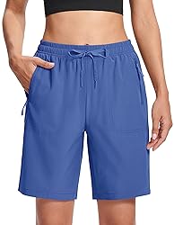 MAGCOMSEN Golf Shorts for Women 8" Hiking Shorts