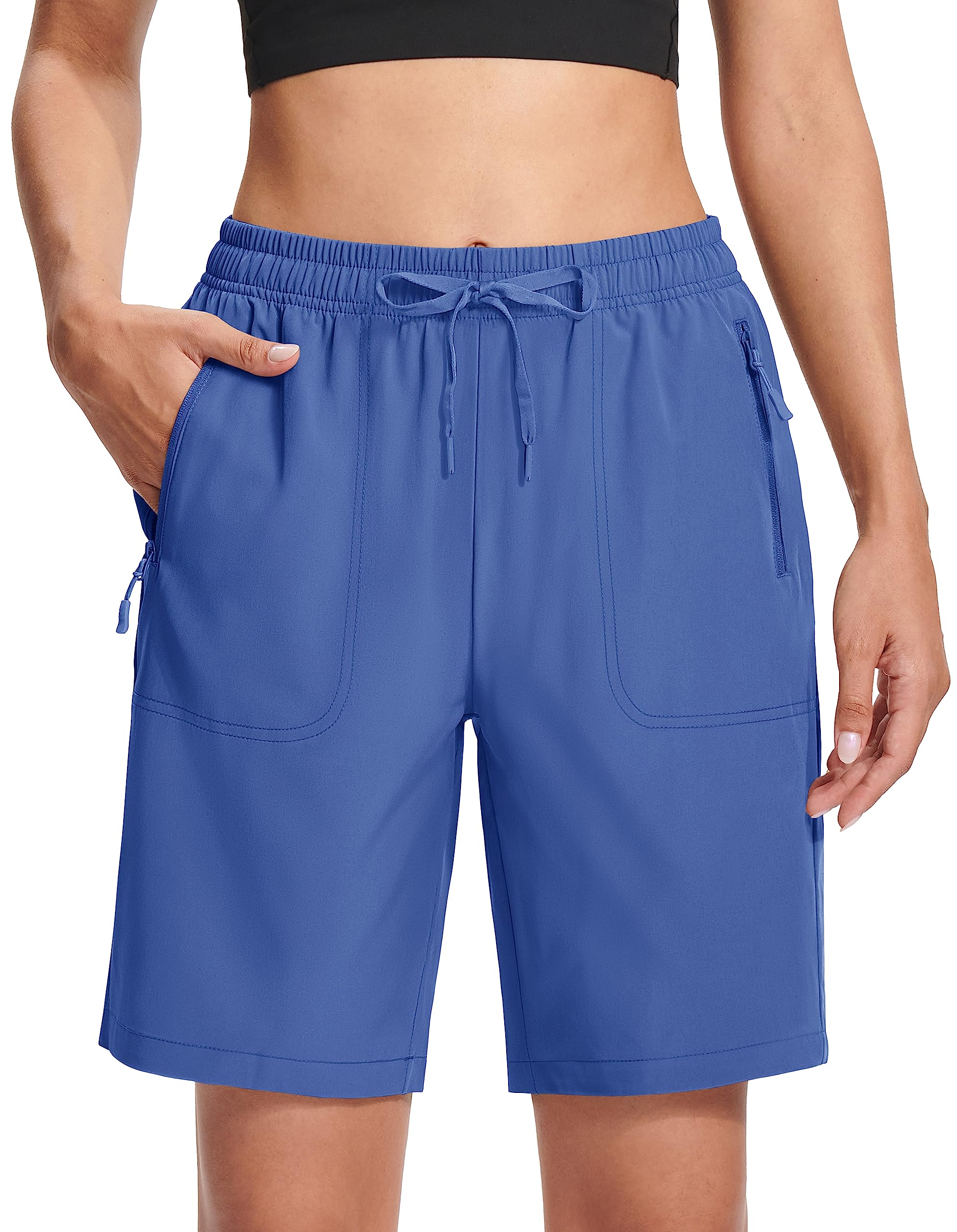 MAGCOMSEN Golf Shorts for Women 8" Hiking Shorts