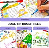 Artecho 36 Dual Tip Brush Pens - Nylon Tip Dual-Line Markers for Artists view 5