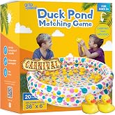 Duck Pond Matching Carnival Game, Easter Gift Outdoor Games for Kids Birthday Party Fun Activities Gift for Kids 3 4 5 6 7 8 - Outdoor Water Toy for Backyard, Beach - Memory Game, Summer Outside Toys