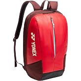 YONEX Team Backpack - Durable Lightweight Tennis Backpack with YKK Zippers, Adjustable Padded Straps, 1-2 Racquets Capacity, 28L, Ruby Red