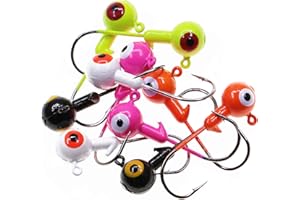 Temorah Fishing Lures Jig Heads,Ball Heads 1/32oz-1oz,Sharp Fishing Hooks for Freshwater or Saltwater