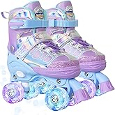 Nattork Roller Skates for Kids Boys Girls, 4 Size Adjustable Rollerskates with Light Up Wheels for Children Beginners for Outdoor Indoor