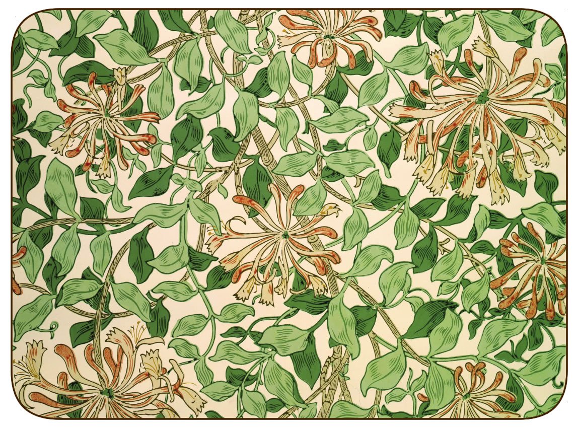 Castle Melamine William Morris Honeysuckle Placemats - Set of 6