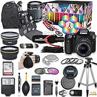 Canon EOS 90D DSLR Camera Deluxe Video Kit with Canon EF-S 18-55mm f/3.5-5.6 is STM Lens + Commander Pro Microphone…