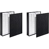 Fette Filter - Premium Air Purifier Replacement Filter Set, Compatible with Levoit LV-H126 Air Purifier (2 Hepa 2 Carbon)
