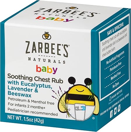 Zarbee S Naturals Baby Soothing Chest Rub With Eucalyptus Lavender Beeswax 1 5 Ounces Amazon Com Mx Salud Y Cuidado Personal