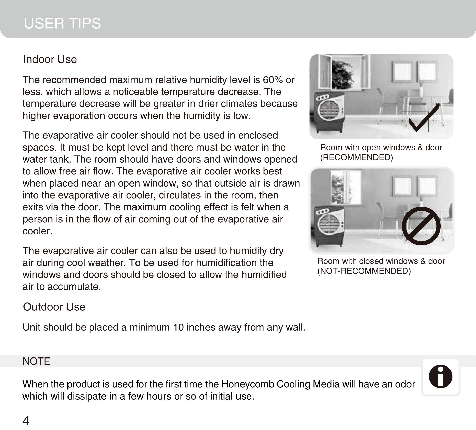 Honeywell 15402471 CFM Outdoor Portable Evaporative Cooler with TripleSided Cooling