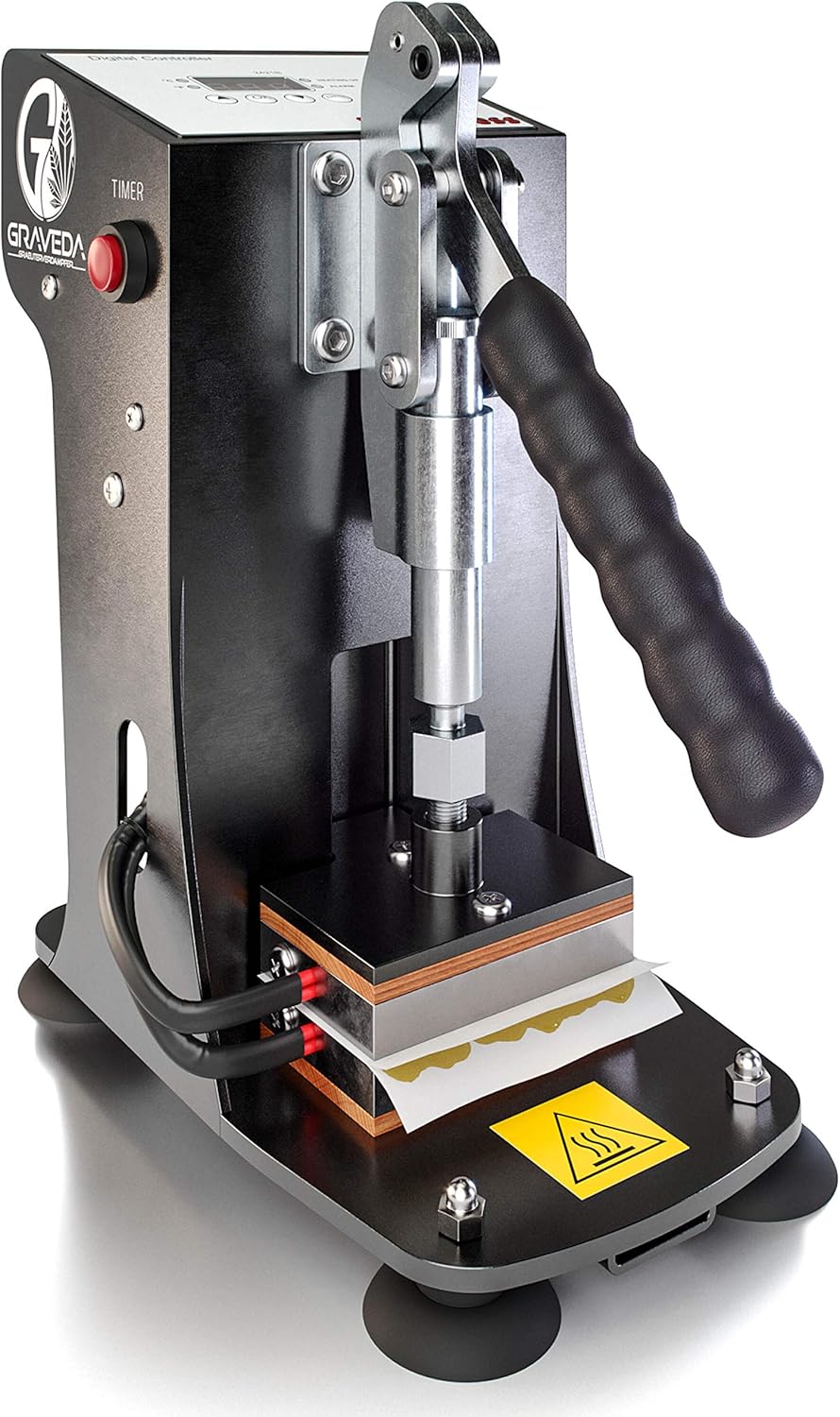 Graveda Rosin Press Graspresso - Herstellung von Kolophonium/Extraktion ohne Lösungsmittel, Rosin-Presse mit Temperatur- und Druckeinstellung bis 600 kg