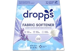 Dropps Laundry Fabric Softener Pods, Lavender Meadow (32 Pods) - Laundry Additive for Softening & Protection - HE Compatible Mineral Based Ingredients Laundry Supplies
