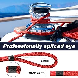 Dock Lines 3/8" x 15' Boat Dock line Double Braided
