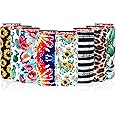 LYDTICK 8 Pcs Slim Can Coolers Sleeves For 12oz Slim Beer & Hard Soda, Tall Skinny Can Cooler Holder Colorful Neoprene Bottle Insulator Perfect For Christmas Parties Valentines Day Gifts (Floral)