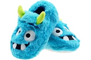 LA PLAGE Boys Slippers Monster for Kid Toddler Boys House Shoes Bedroom Slippers