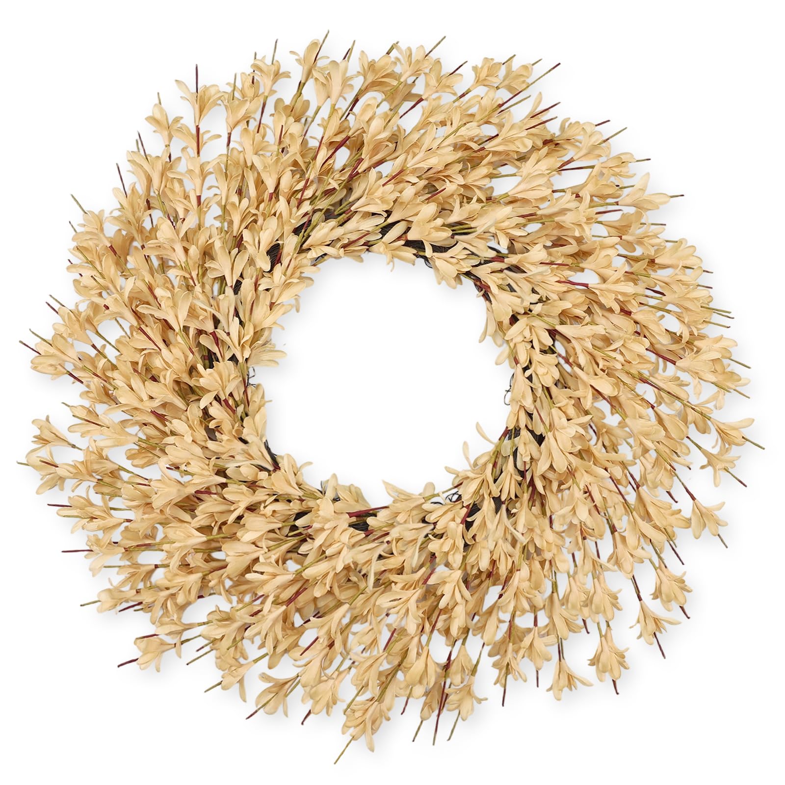 Photo 1 of 26 Inch Realistic Fall Wreaths for Front Door Outside Autumn Wreath Outdoor Indoors Fall Decorations for Home Thanksgiving Halloween Holiday Decorations Clearance for Wall Porch Door (Wheat)