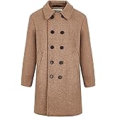WULFUL Boys Double Breasted Wool Trench Coat Winter Pea Coat
