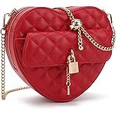 lola mae Heart Shape Crossbody Purse for Women – Cute Valentine’s Gift Handbag, Zip-Around Shoulder Bag for Teens