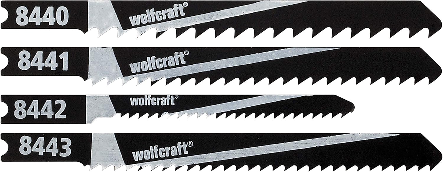 wolfcraft Jigsaw Blade Set 10 Pcs., U-Shank I 8440000, Black