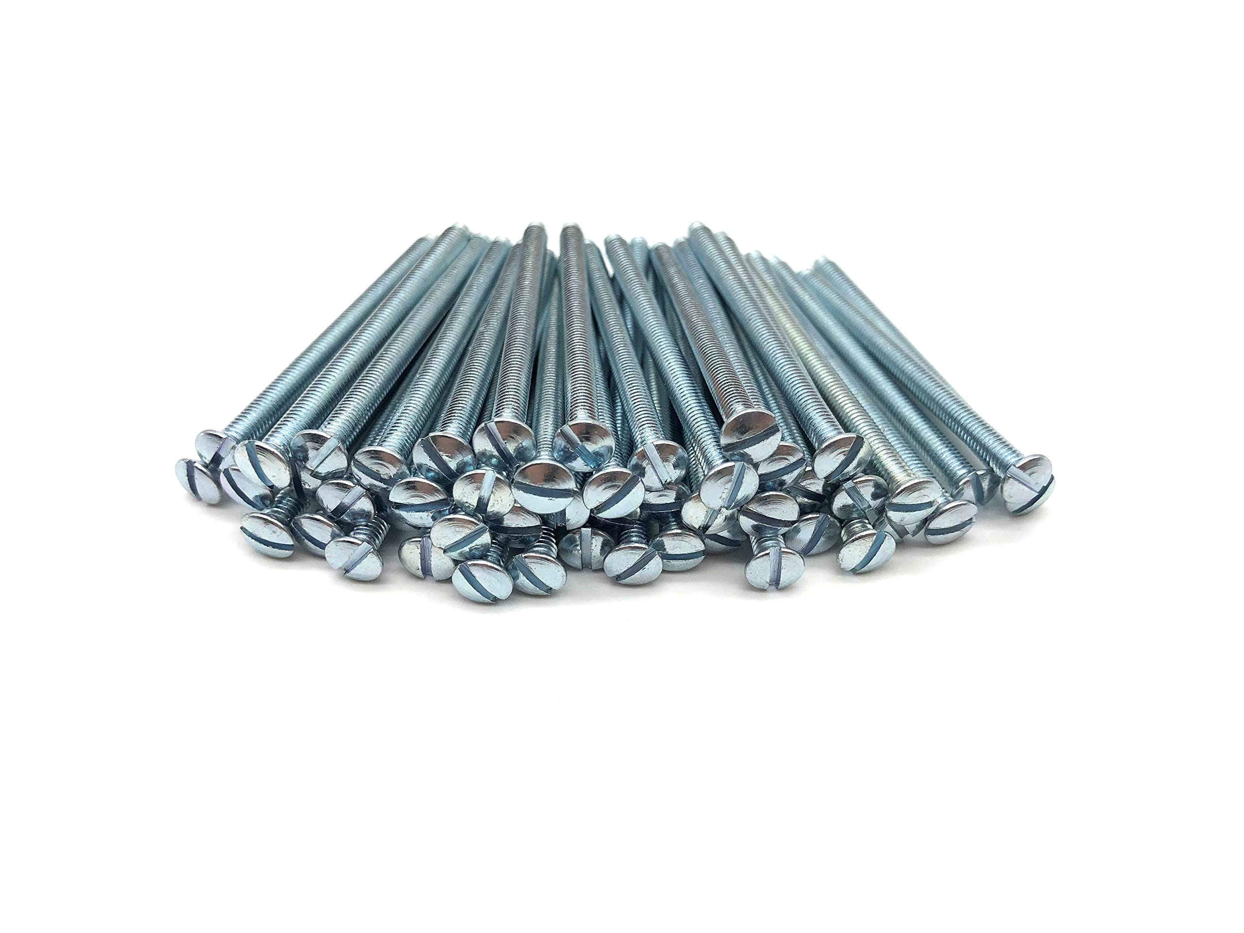 Jones DIY M3.5 Silver Electrical Socket Screws, 50mm, For Switches, Light Switch, Plug Sockets, 3.5mm x 50mm, (50)