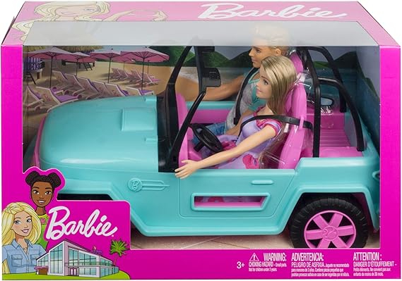 barbie and ken in car