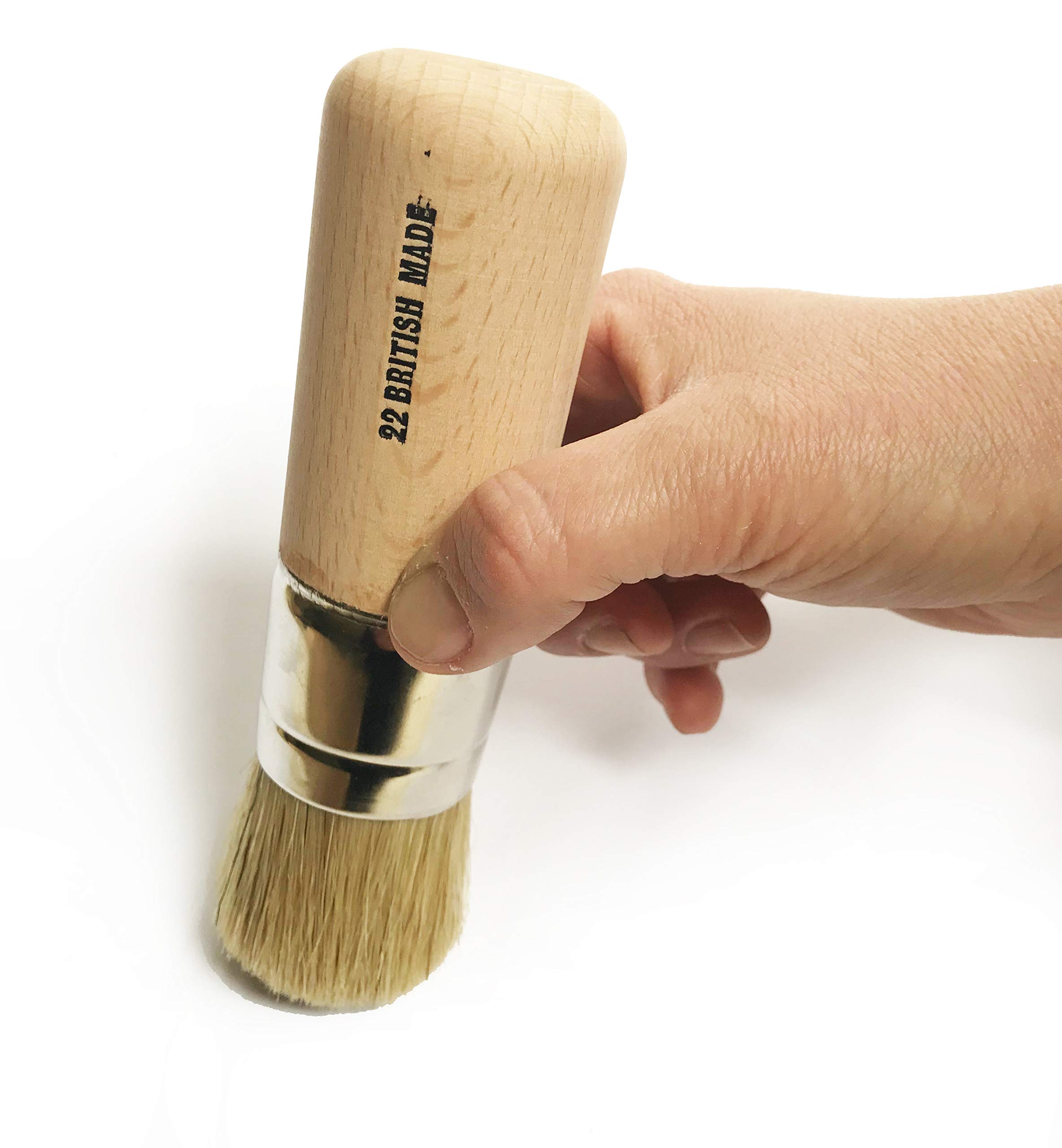 Dovetails Vintage Large Stencil Brush Large Size 22-36 mm Dome Topped, Pure Bristle