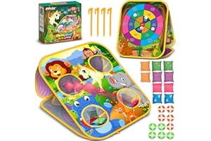 HELLOJOY Bean Bag Toss Game for Kids - Cornhole Board Outdoor Toys for Toddlers -Party Activities Carnival Outside Yard Backyard Beach Lawn Games Toy for Kid Boys Girls Age 3 4 5 6 7 8 Year Old Birthday Gifts