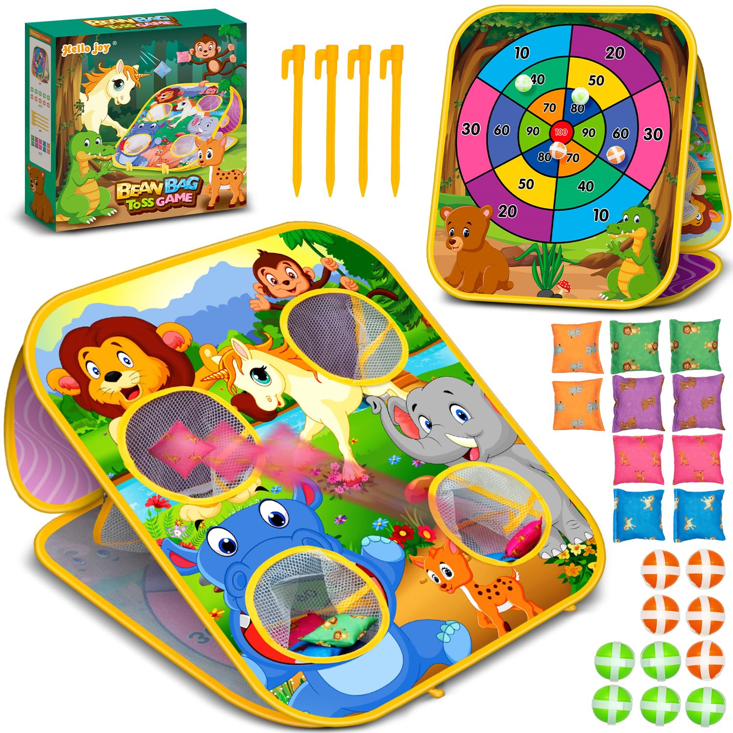 Bean Bag Toss Game for Kids - Cornhole Board Outdoor Toys for Toddlers ...
