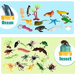 JOYIN 69Pcs Small Animal Figures, Assorted Mini