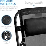 Rainberg Zero Gravity Chair Textoline Outdoor Reclining Folding Lounger view 7