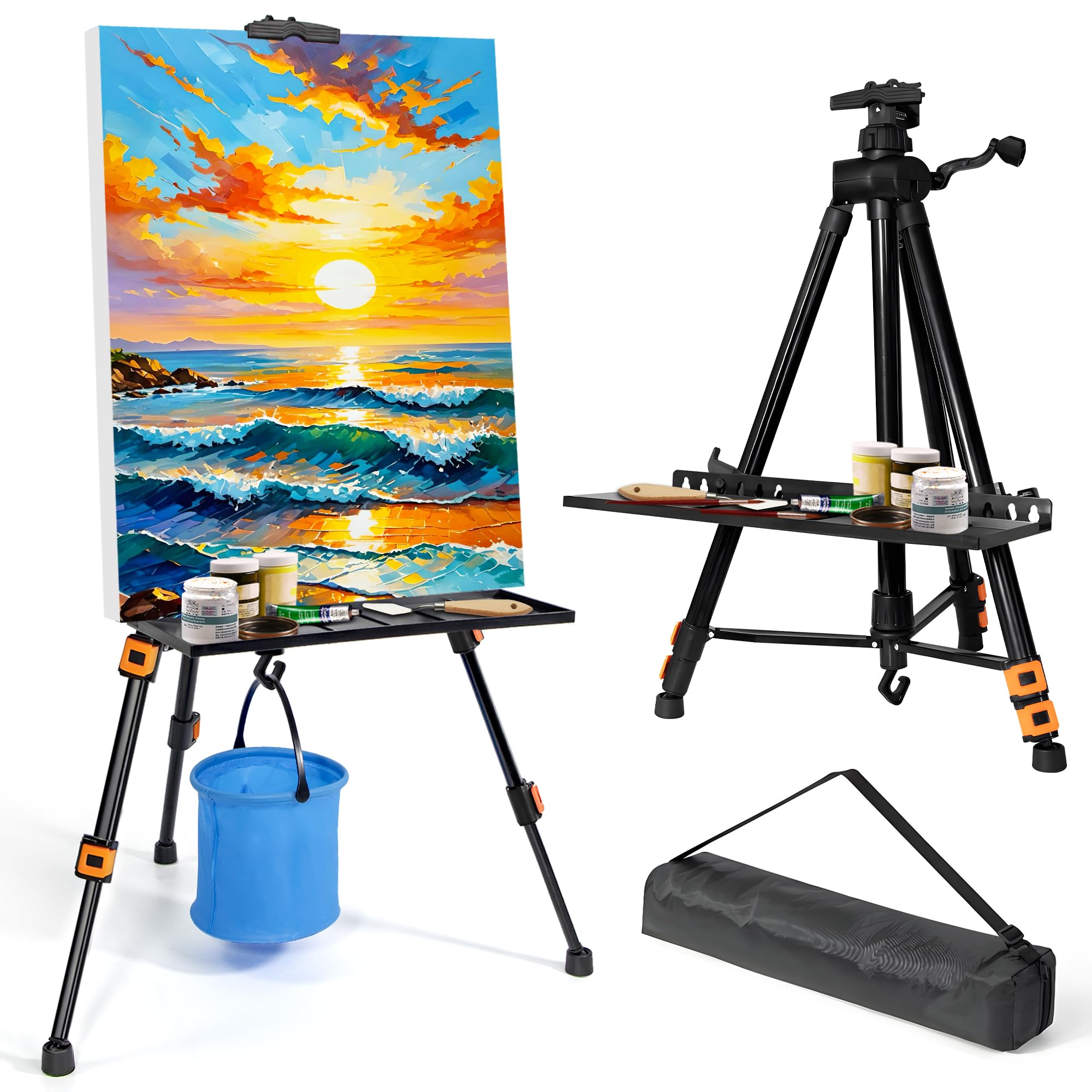VAIIGO Easel Stand for Painting & Display, Artist Easel, Adjustable Floor & Tabletop Painting Display Easel, Portable Folding Easels Stand, Art Tripod Canvas Stands with Bag