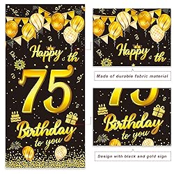 wongmode Happy 75th Birthday to You Door Banner