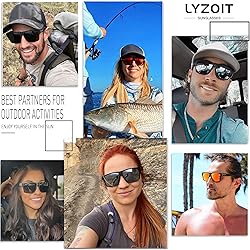 LYZOIT Square Sunglasses for Men Women Polarized