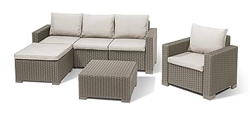 Allibert Lounge-Set Moorea 4tlg, cappuccino/panama sand