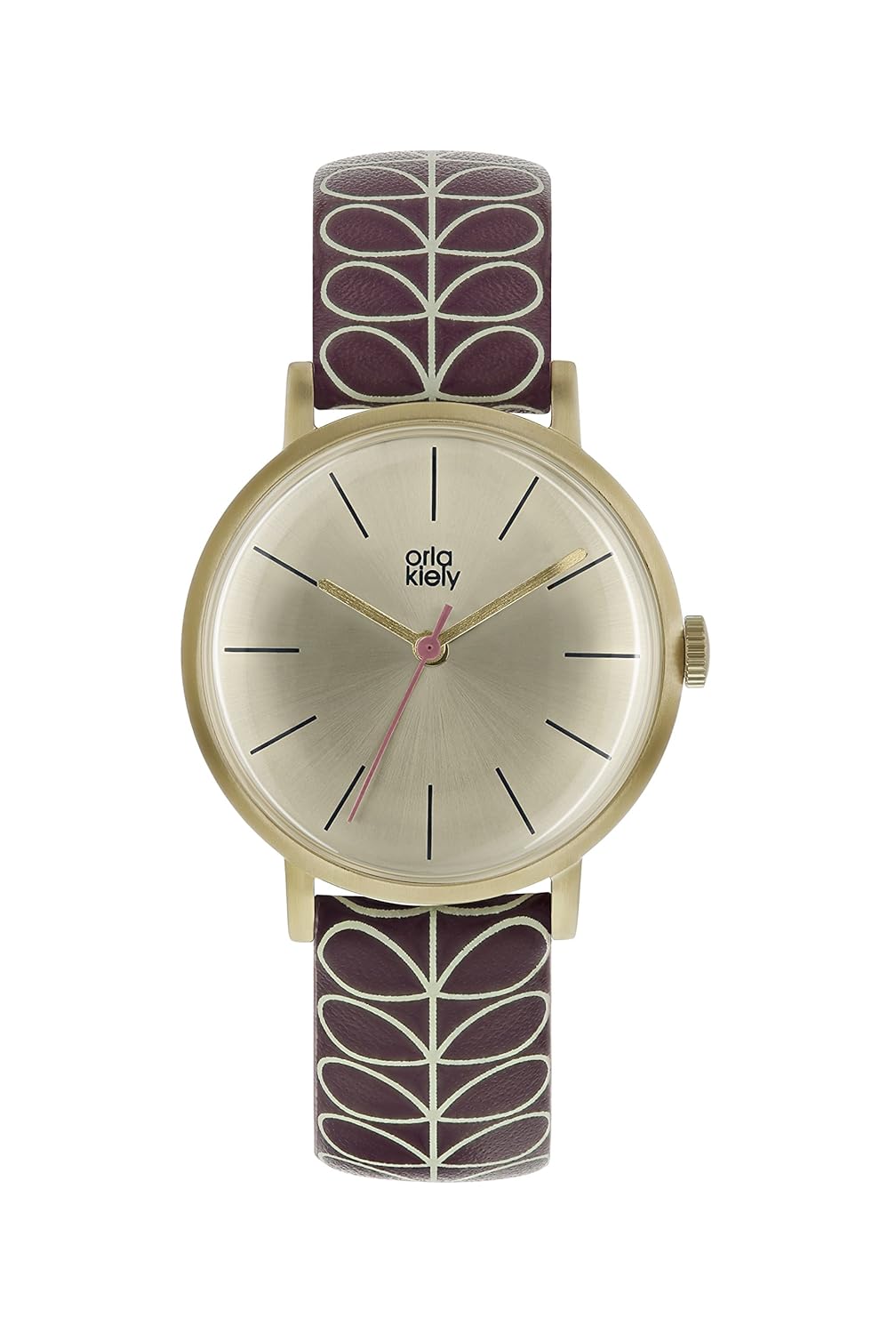 Orla Kiely Womens Analogue Classic Quartz Watch with Leather Strap