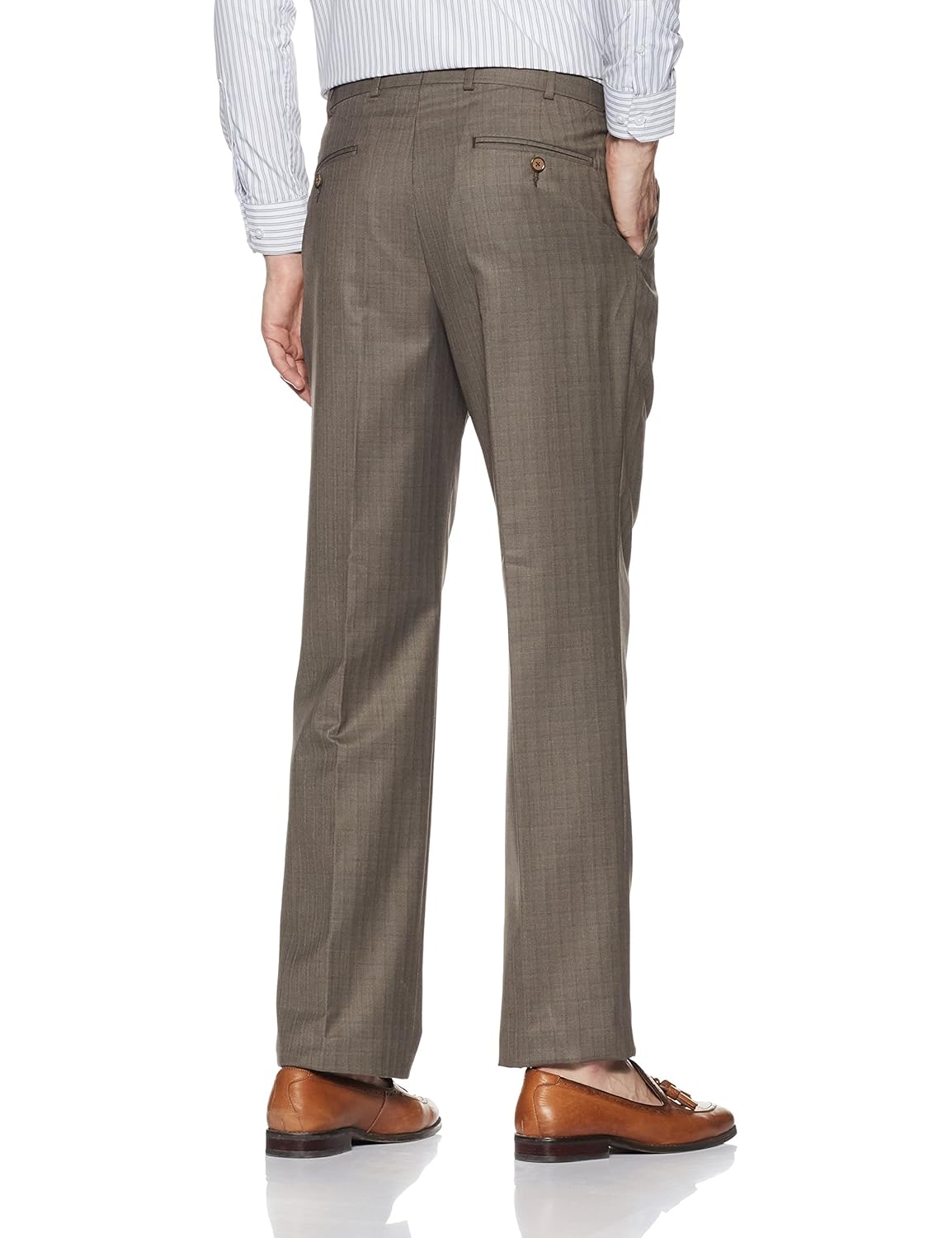 park avenue men's pleat-front fit formal trousers