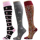 Dr. Motion 3 Pairs Therapeutic Graduated Compression Women's Knee-hi Socks